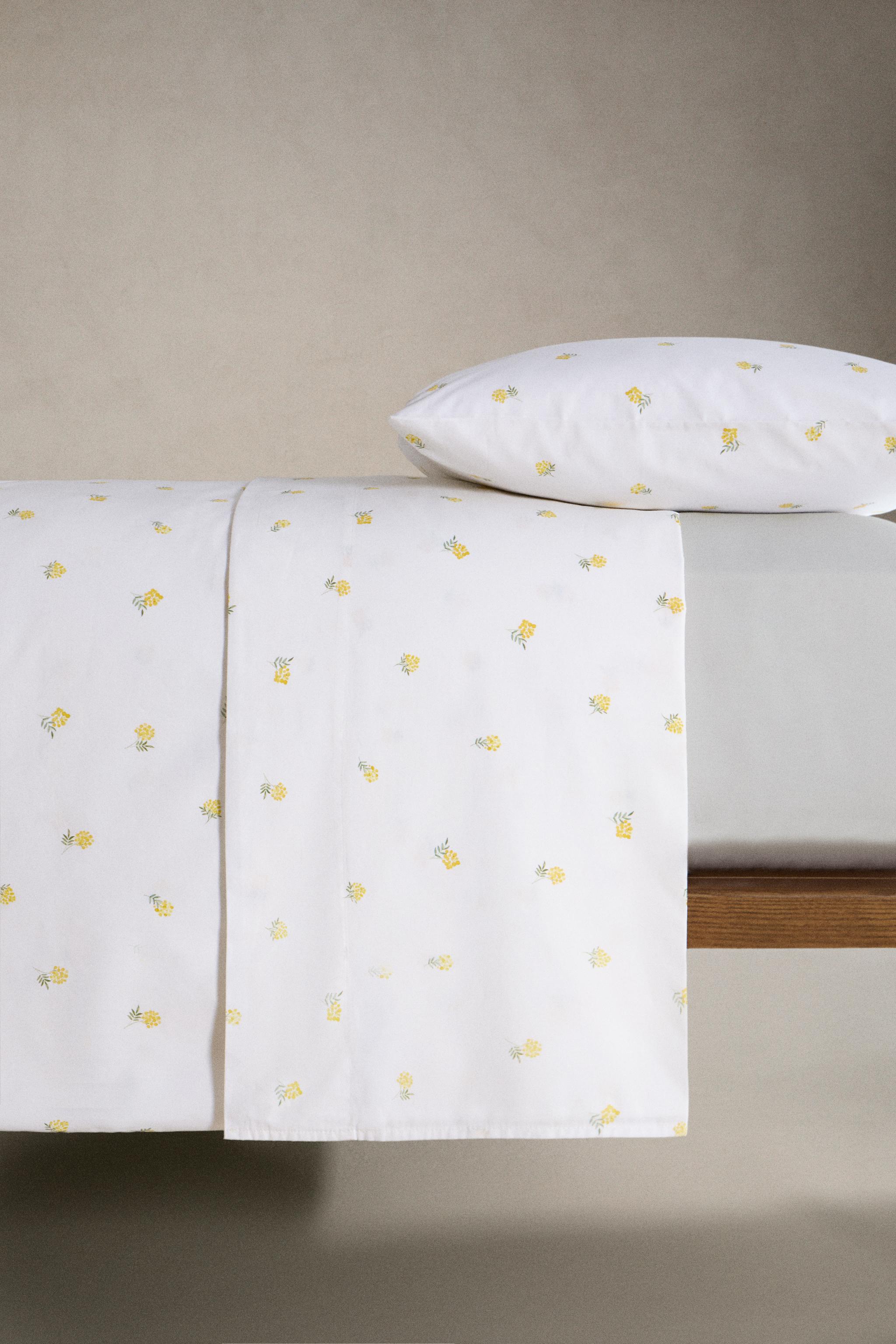 MIMOSA PRINT COTTON FLAT SHEET